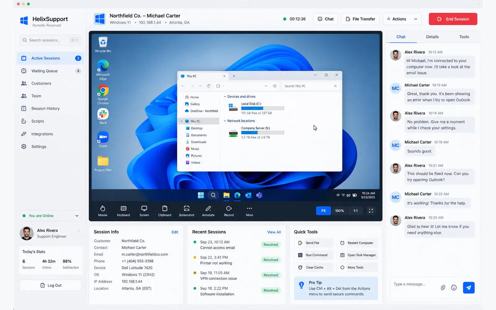 HelixSupport remote support platform